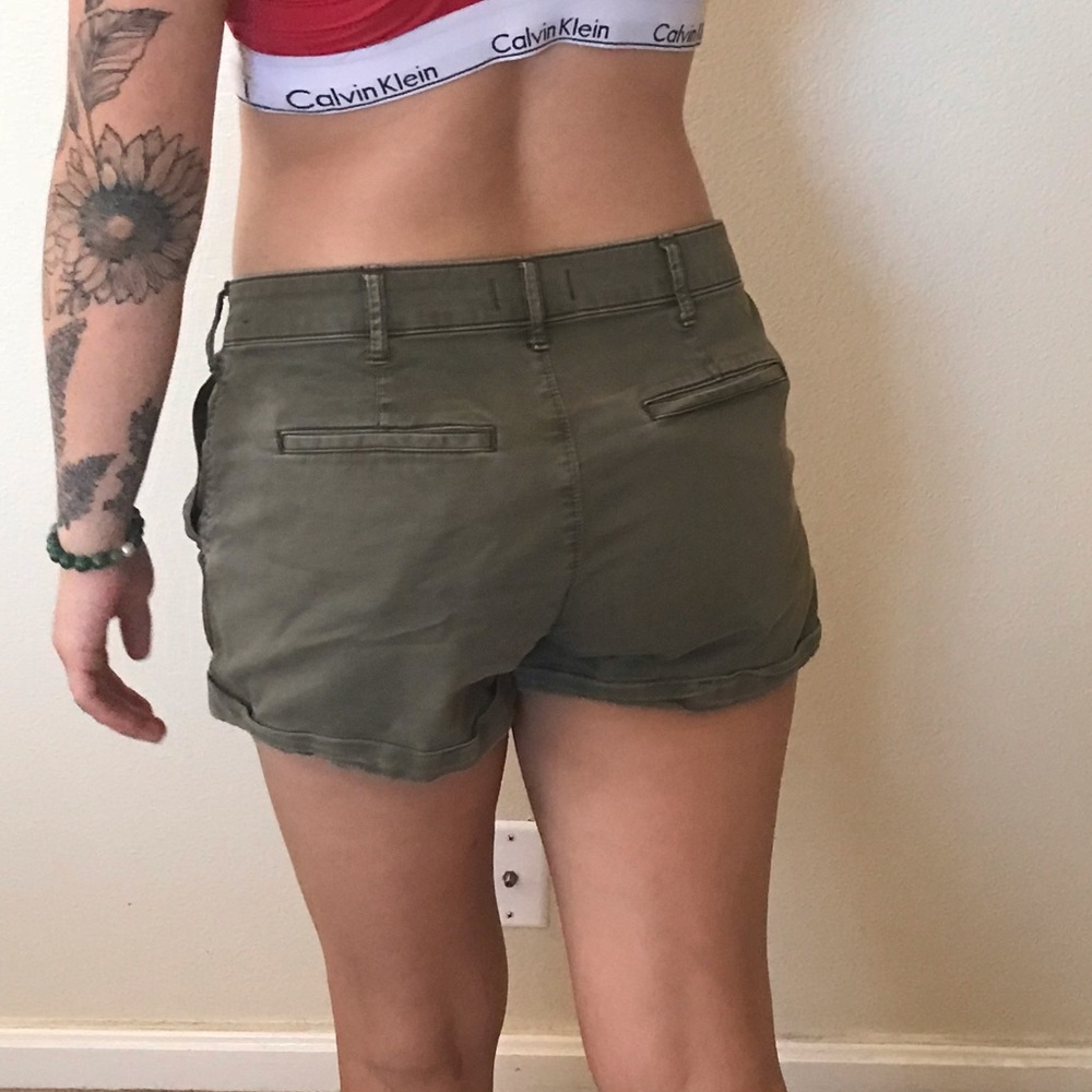 Abercrombie & Fitch. Army green shorts